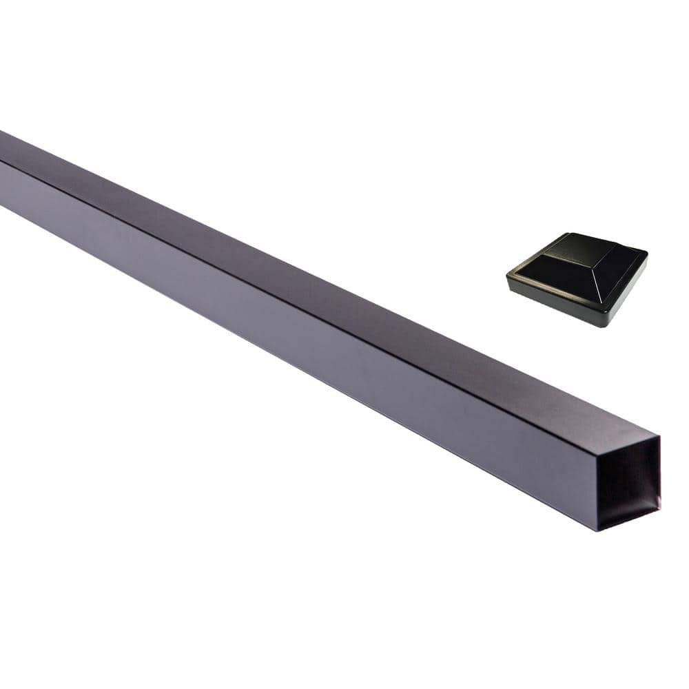 3 in. x 3 in. x 76 in. square aluminum post powder coated black price history on PriceWatchPro