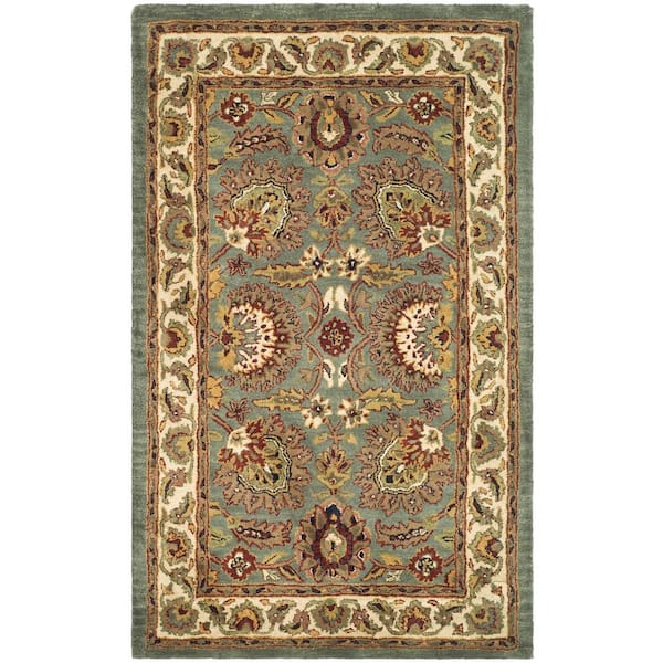 SAFAVIEH Classic Celadon/Ivory 3 ft. x 5 ft. Border Area Rug