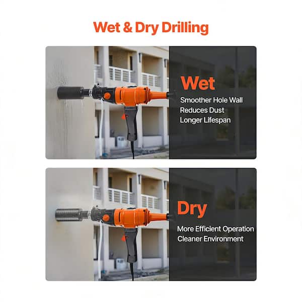 VEVOR Diamond Core Drilling Machine, 8 in. Drilling Capacity