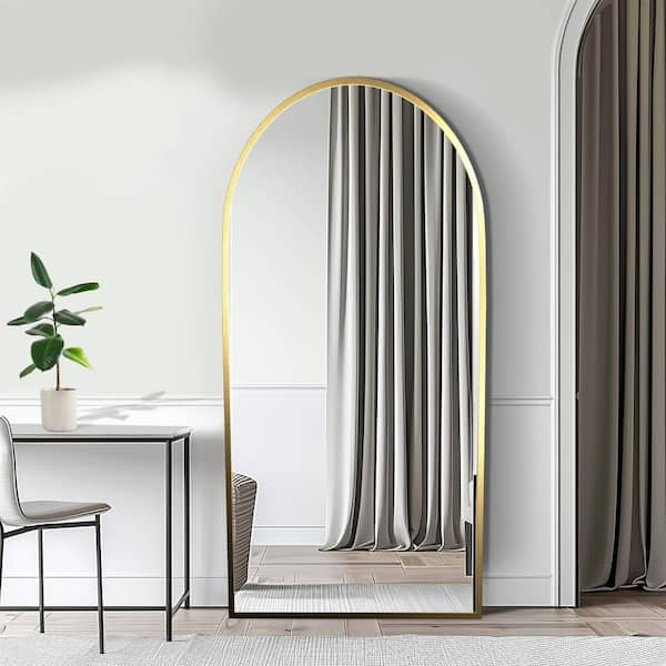 Lirago 22 in. W x 47 in. H Arched Mirror for Bathroom Entryway 