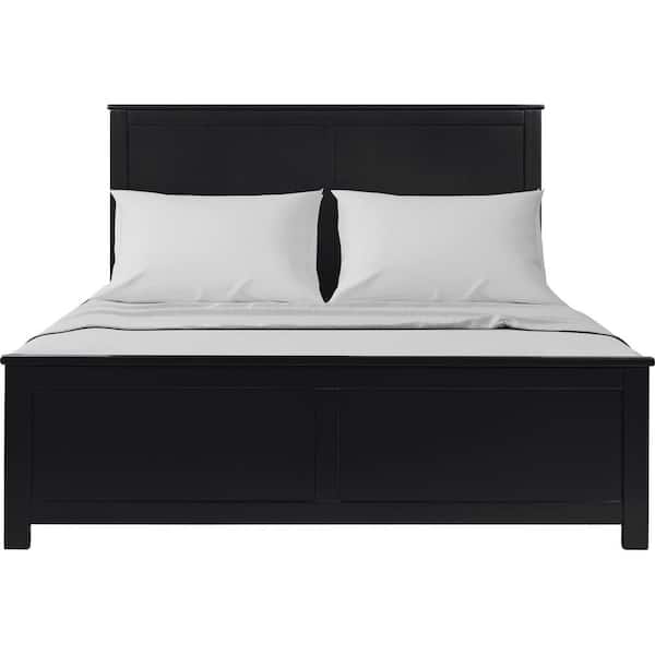 Camden Isle Winston Black Wood Frame Queen Platform Bed