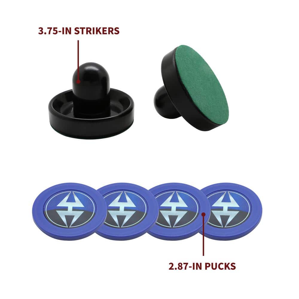 Black and Green ABS Plastic Air Hockey Strikers and Pucks Set