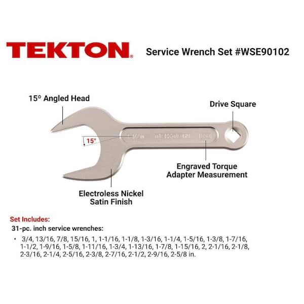 1-11/16-2-1/4 in. Service Wrench Set (10-Piece)