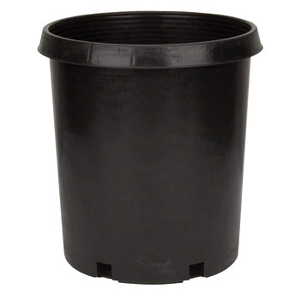 Qty. 6 Plastic Nursery Greenhouse Container 7 Gallon Black Nursery Pots, 