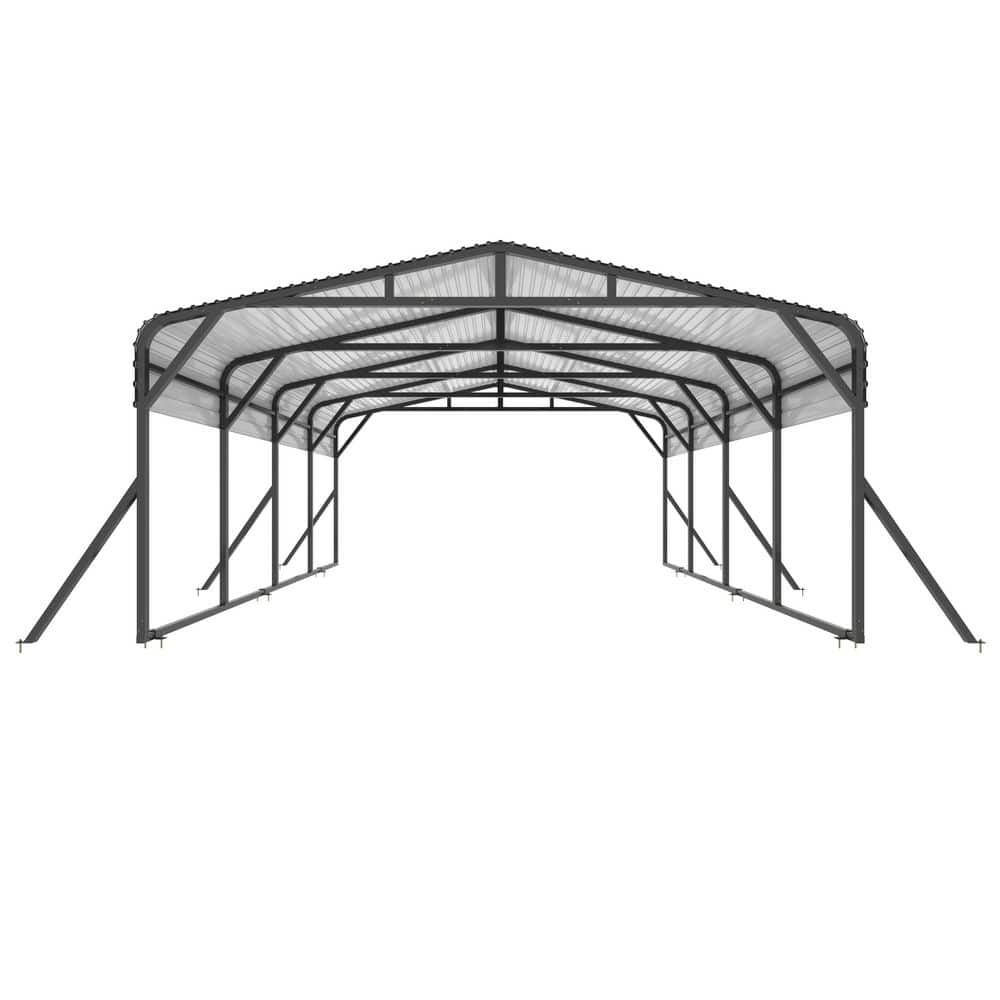VIWAT 20 ft. W x 20 ft. D Metal Carport, Car Canopy and Shelter