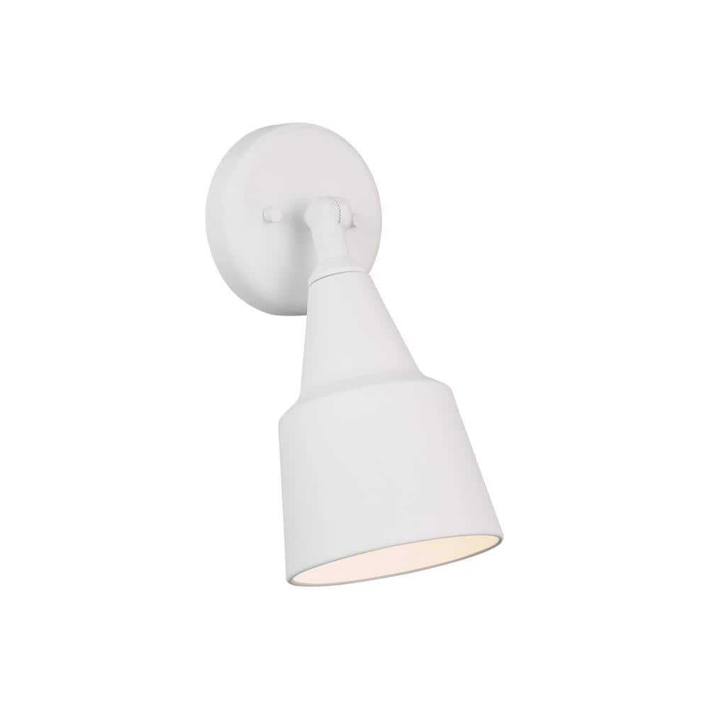 White Aluminum Outdoor Flood Light with Swivel Design