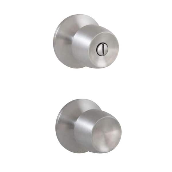 Brandywine Stainless Steel Bed/Bath Door Knob and Hall/Closet Door Knob Combo