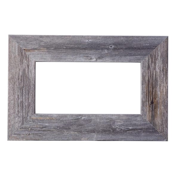 American Barn 30 in. x 36 in. DIY Mirror Frame Kit in Gray Mirror Not Included