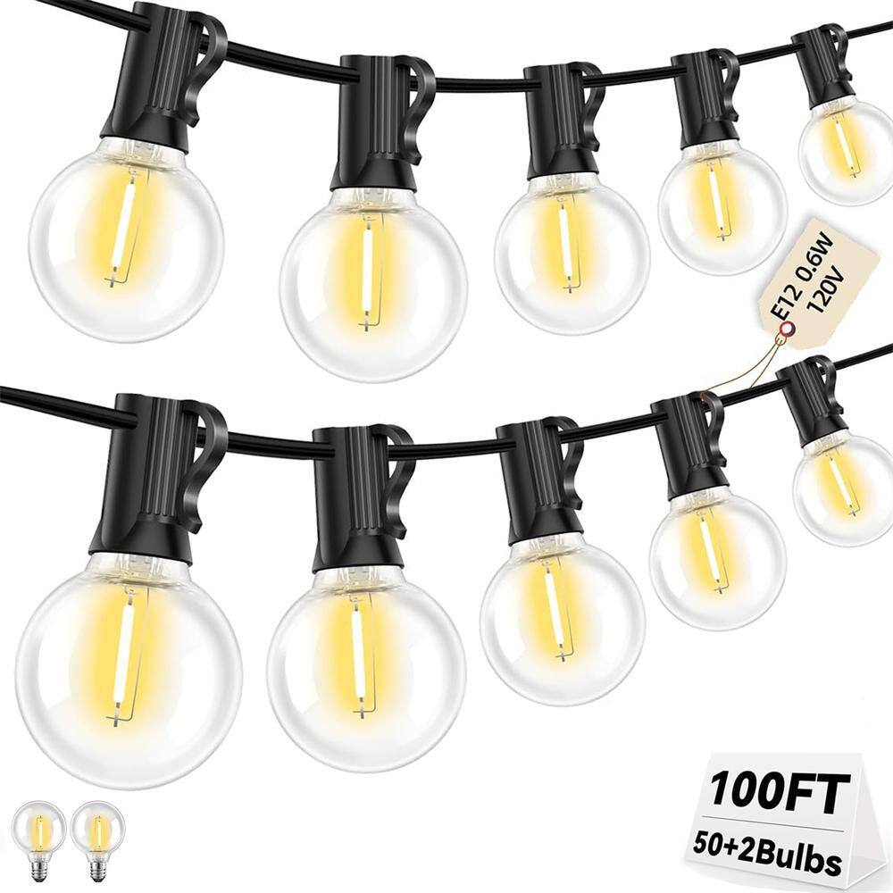 thumbnail image 2 of Connectable Patio Lights 55FT Outdoor String Lights With 27 Shatterproof LED Edison Bulbs - Dimmable Patio Lights With 2 Spares Edison Bulb Lights 2 of 10