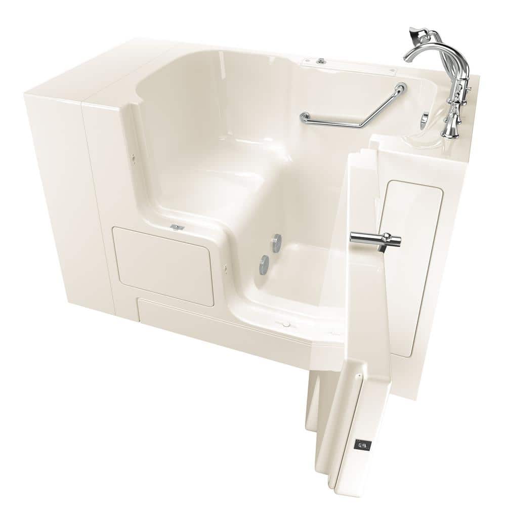 Gelcoat Value Series 52 in. x 32 in. Walk-In Soaking Bathtub with Right Han