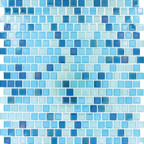 MSI Sky Blue 12 in. x 12 in. x 4mm Glass Mesh-Mounted Mosaic Wall Tile (20 sq. ft. / case)