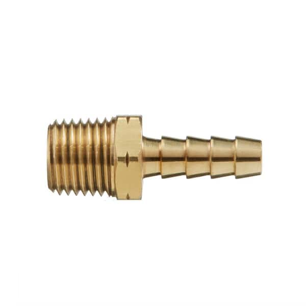 Everbilt 1/8 in. Barb x 1/4 in. MIP Brass Adapter Fitting