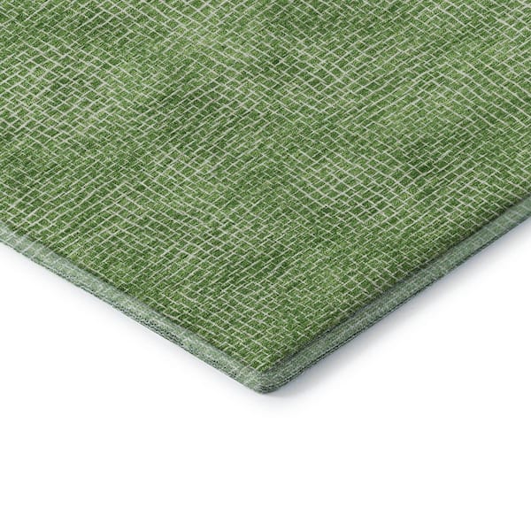 Mayfield Premium Machine Washable Abstract AMF1057 Green 3 ft. x 5 ft. Area Rug
