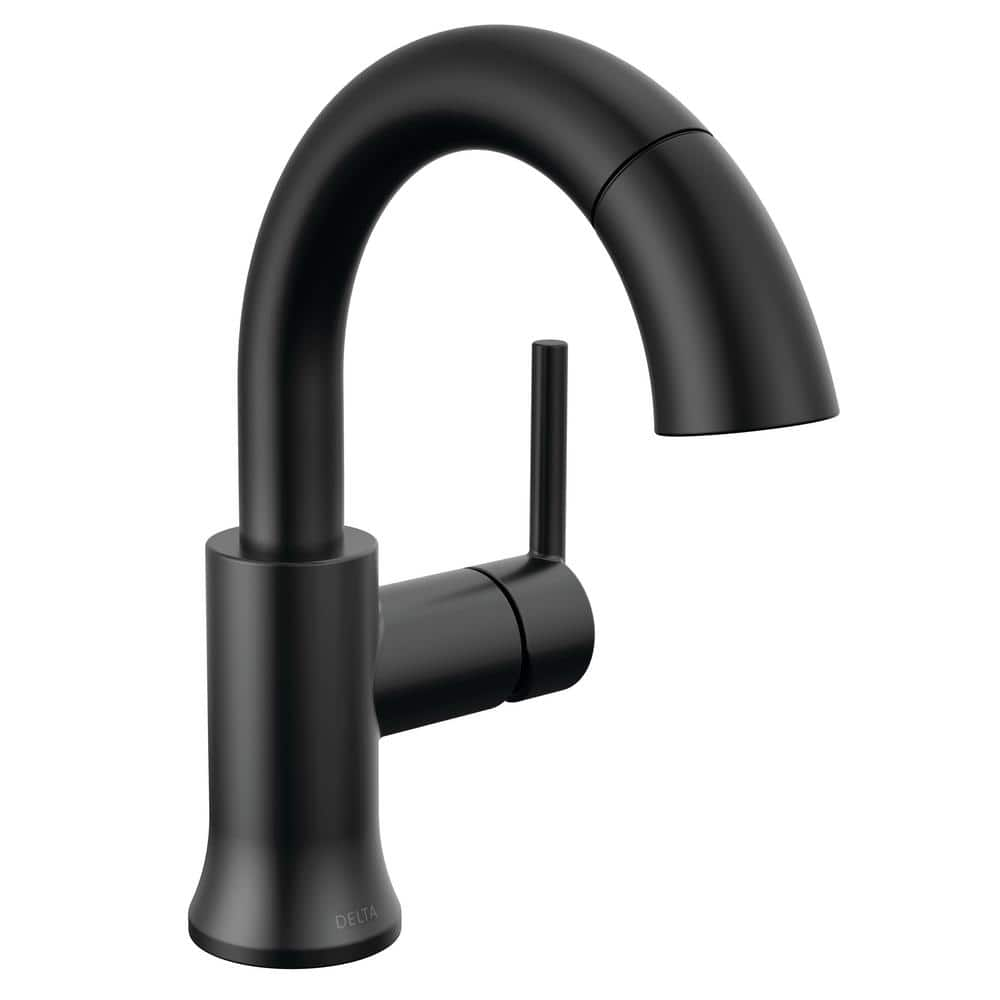 Delta Trinsic Single Handle High Arc Single Hole Bathroom Faucet with ...