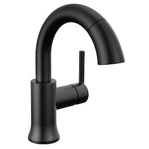 Trinsic Single Handle High Arc Single Hole Bathroom Faucet with Pull-Down Spout in Matte Black