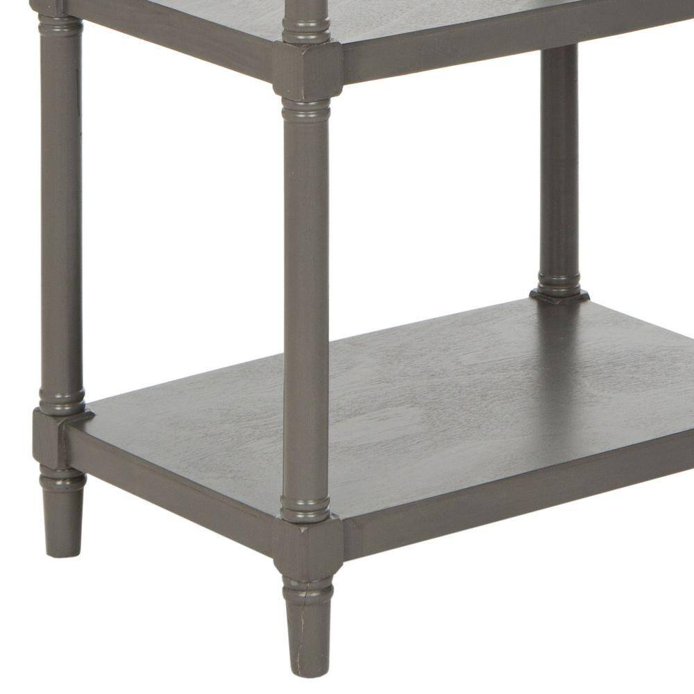 Transitional Gray Pine Wood 5-Tier Spindle Bookcase