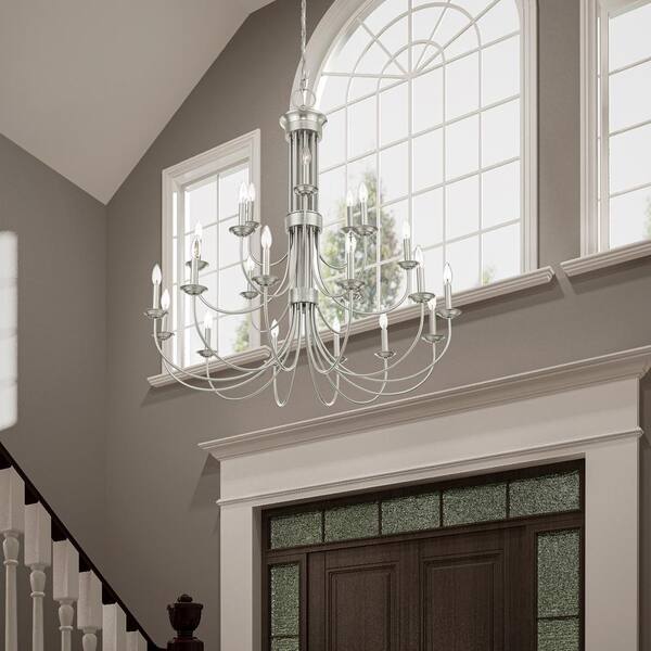 AVIANCE LIGHTING Abbotsford 21-Light Brushed Nickel Foyer