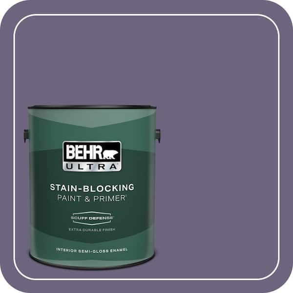BEHR ULTRA 1 gal. #650F-6 Victorian Iris Extra Durable Semi-Gloss Enamel Interior Paint & Primer