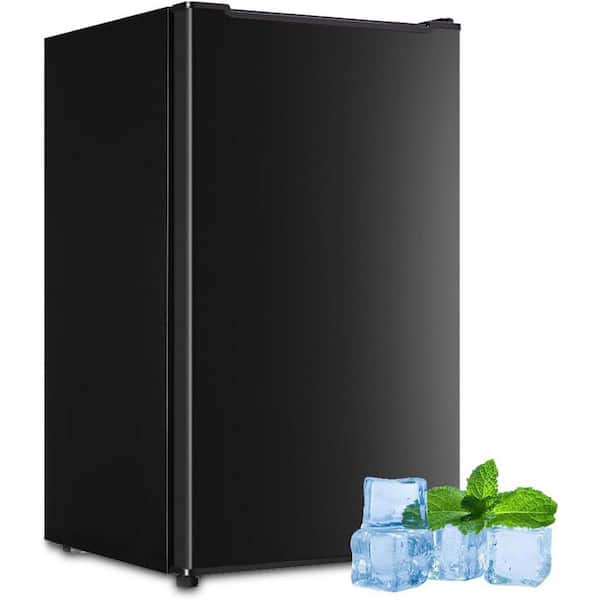 3.2 Cu. ft Upright Freezer Compact in Black Stainless with Removable Shelves for Bedroom, Office, Kitchen