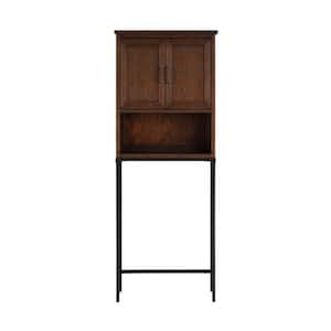 Alster 25 in. W x 65 in. H x 8 in. D Over-the-Toilet Storage in Brown Oak