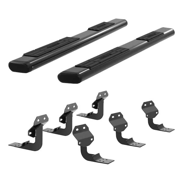 Aries 6 x 91-Inch Oval Black Aluminum Nerf Bars, Select Ford F-150, F-250, F-350, F-450, F-550 Super Duty