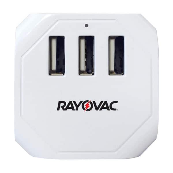3-Outlets 3-USB-Ports Portable Power Strip and Charger Wall Tap Cube