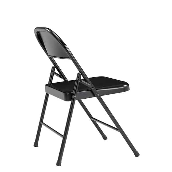 BBTO 8 Packs Folding Chairs, Padded Folding Chair, Black Metal Foldable  Folding Chairs Portable Stackable Commercial Seat with Steel Frame for  Outside