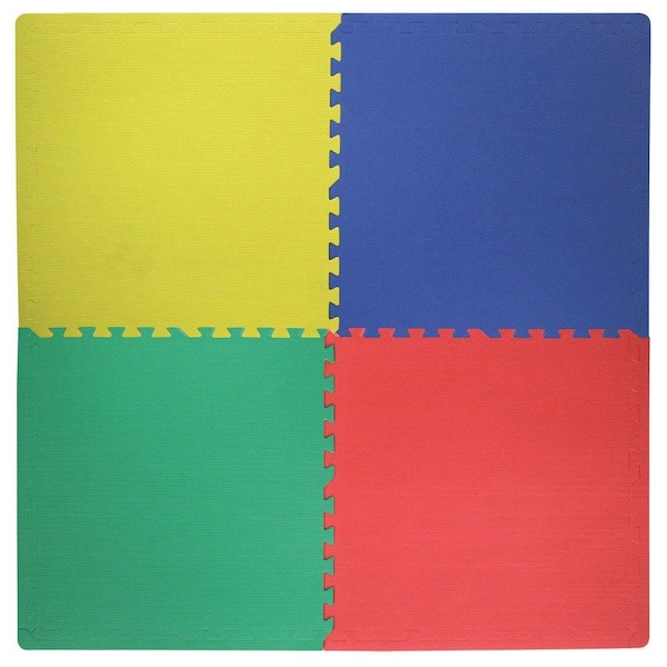 Best Step 24 in. x 24 in. x .47 in. Primary Color All Purpose Flooring (4-Pack)