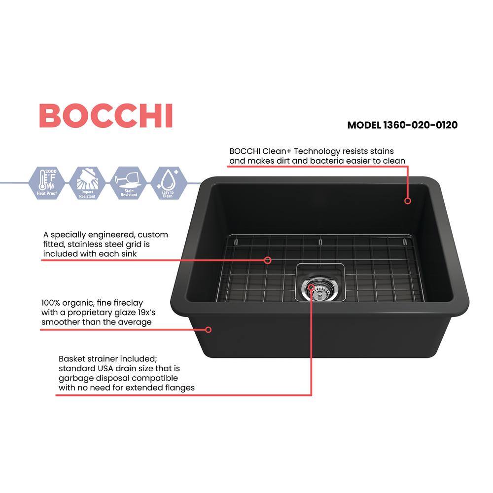 Matte Dark Gray Fireclay Single Bowl Drop-in Kitchen Sink