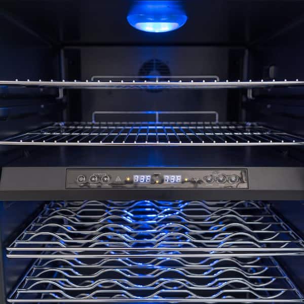 Magic Chef - 44 Bottle Dual Zone Wine Cooler in Stainless Steel