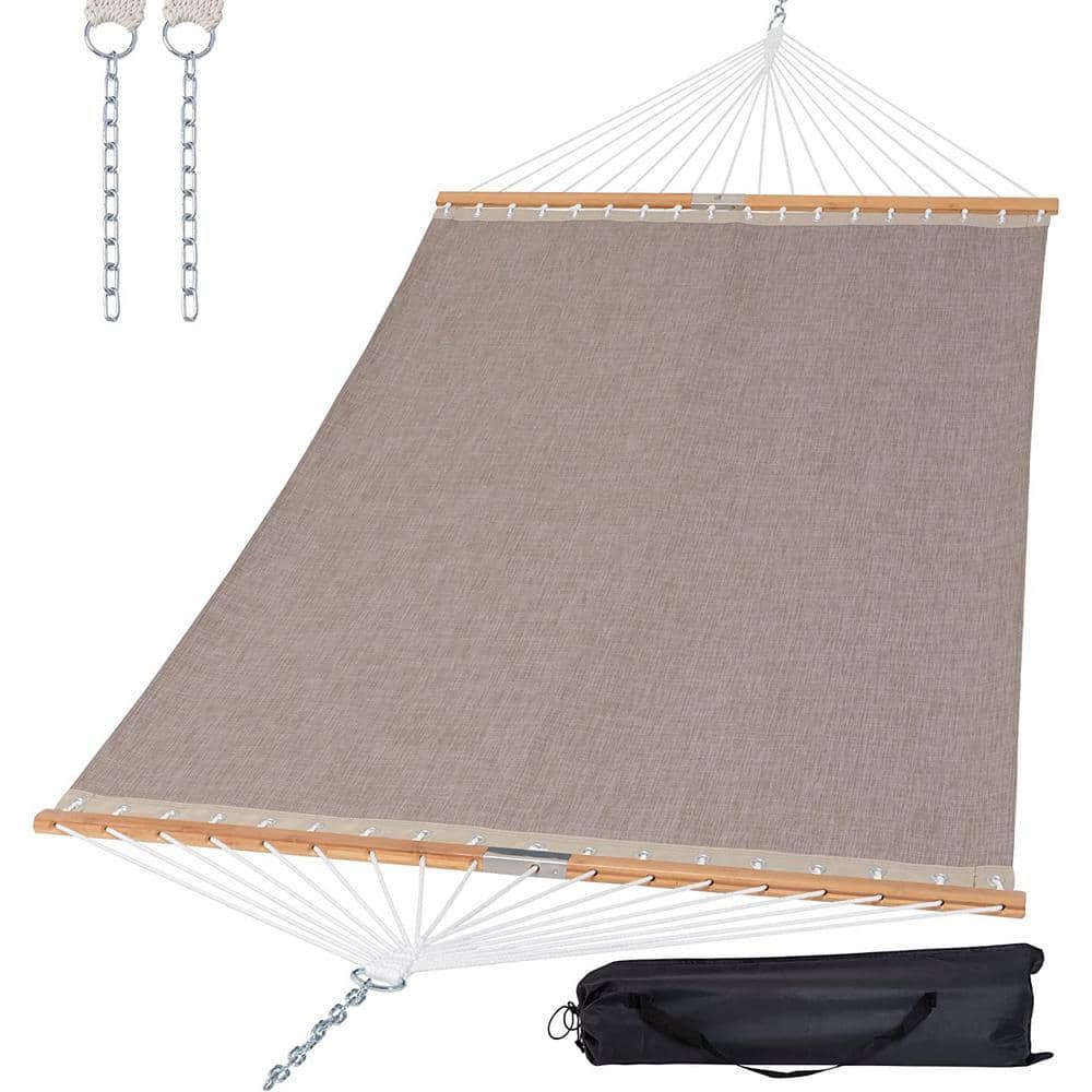 14 ft. Quick Dry Hammock Double Size with Spreader Bar, 2 Person HammockHam
