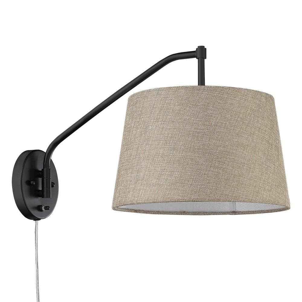 Ryleigh 19.63" Matte Black Dimmable Swing Arm Wall Sconce