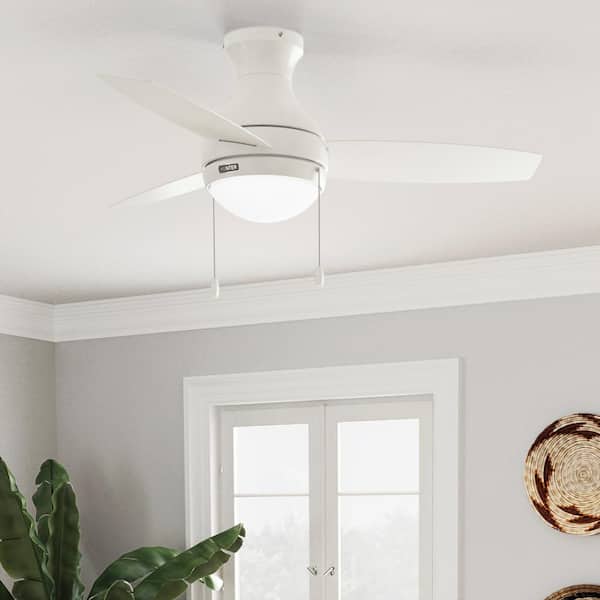 Betsy 44 in. Indoor Fresh White Ceiling Fan with Light Kit Hardware Included