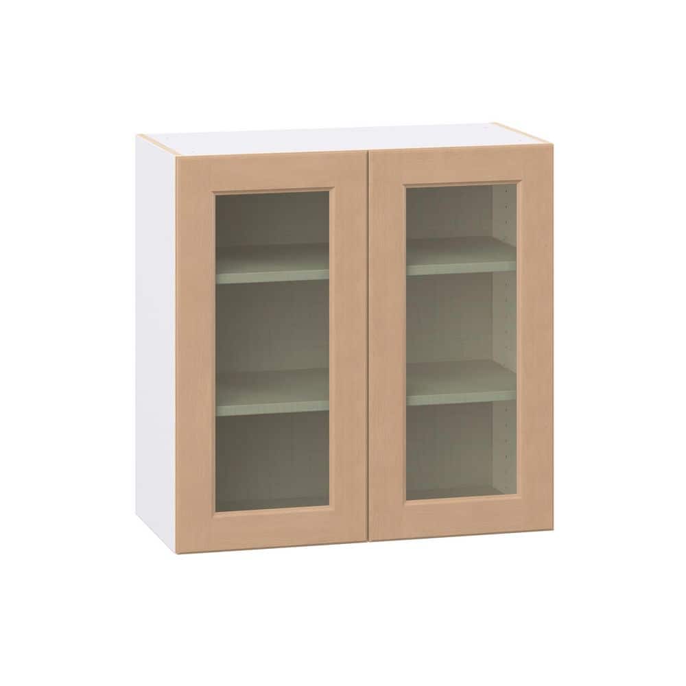 Lakewood 30 in. W x 14.75 in. D x 30 in. H Shaker Assembled Specialty Wall Kitchen Cabinet w/ Glass Door in Sugar Cookie price history on PriceWatchPro