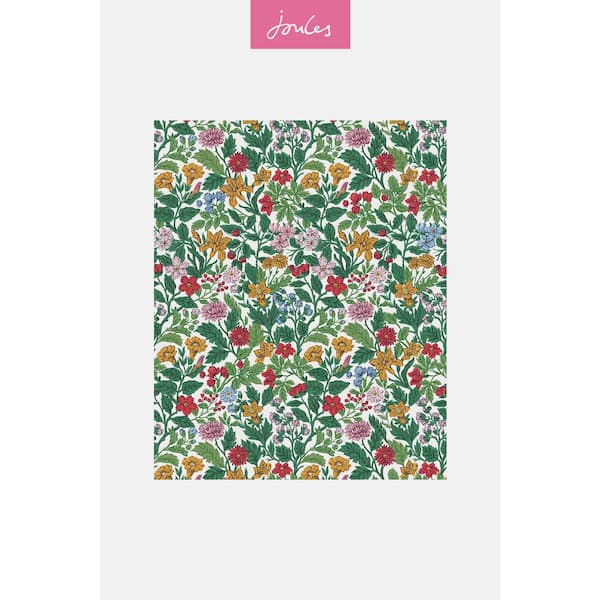 JOULES Arts and Crafts Floral Rainbow Matte Non Woven Removable