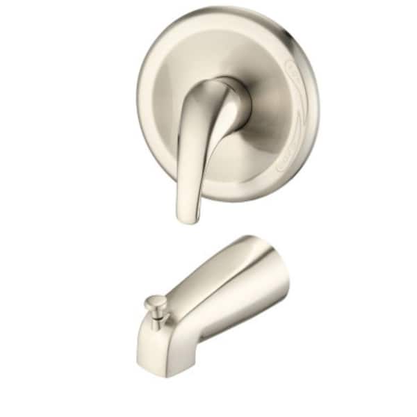 Lukvuzo Wall Mounted Stylish Single Hole without Handle Shower Valve Kit and Tub Spout Bathroom Faucet in Chrome