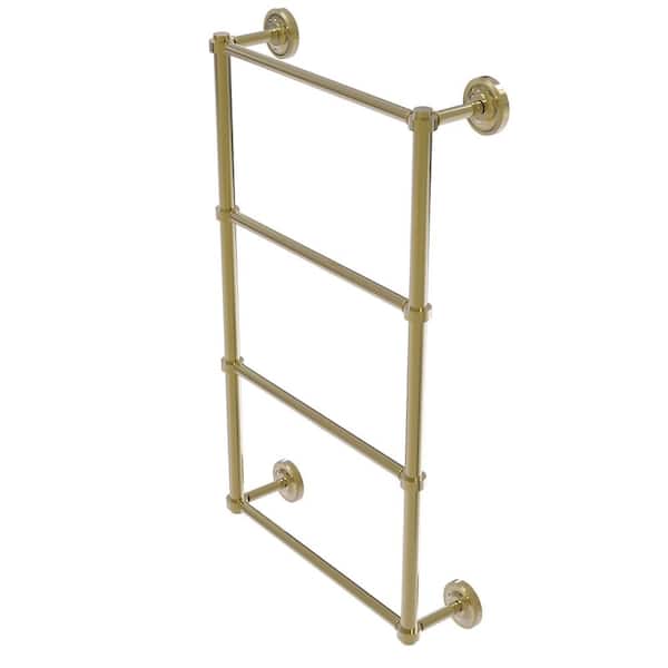 Allied Brass Prestige Regal 30 Inch Wall Mounted 4 Tier Ladder Towel Bar in Unlacquered Brass