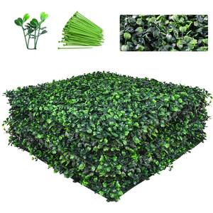 12-Pieces Artificial Grass Wall Panels 20 in. x 20 in. Boxwood Panels Topiary Boxwood Hedge Wall Backdrop Grass Wall