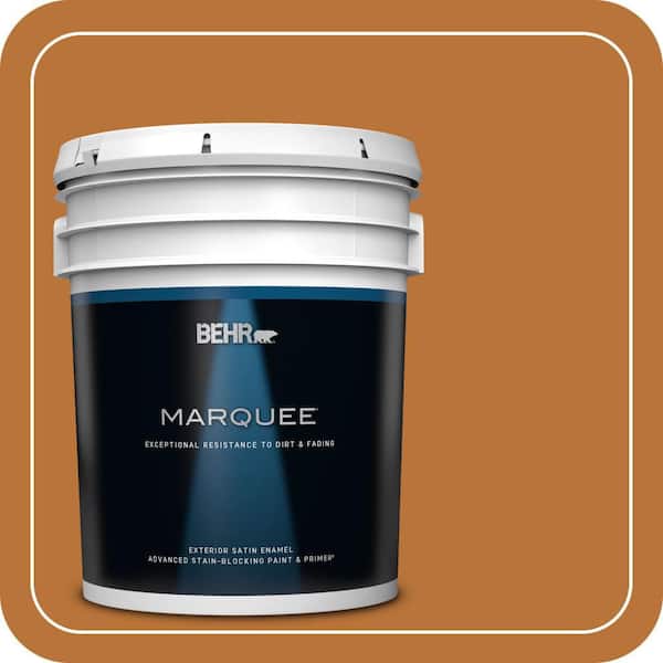 BEHR MARQUEE 5 gal. #S-H-280 Acorn Spice Satin Enamel Exterior Paint & Primer