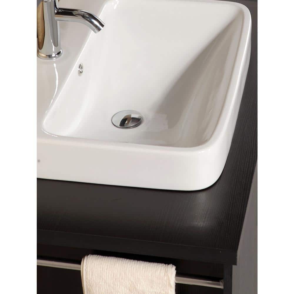 Espresso Double Sink Freestanding Bathroom Vanity with Mirrors