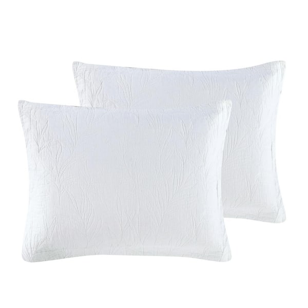Tommy Bahama Solid Costa Sera 2-Piece White Cotton Standard Shams