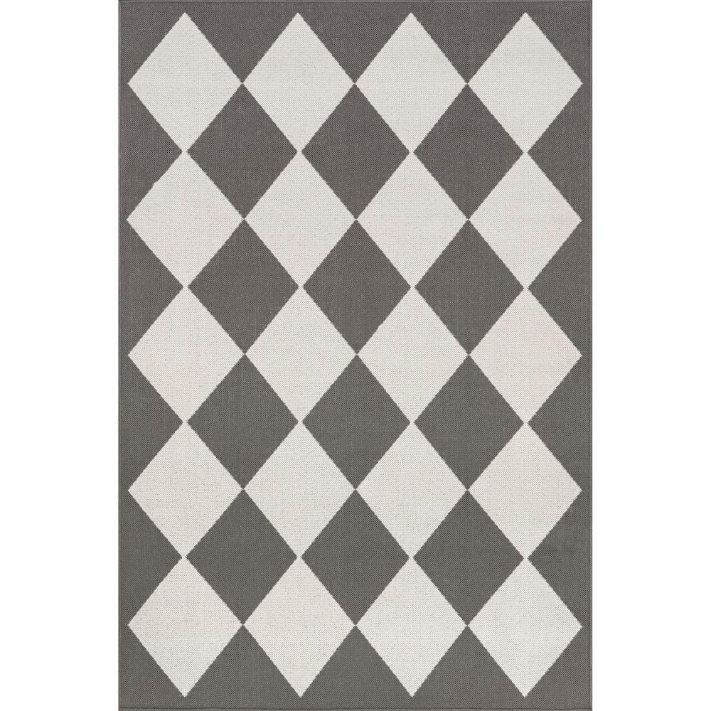 nuLOOM Sabina Diamond Trellis Slate 8 ft. x 10 ft. Indoor/Outdoor Area