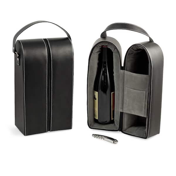 Home Collection Leather Bottle Carrier - Home Collection