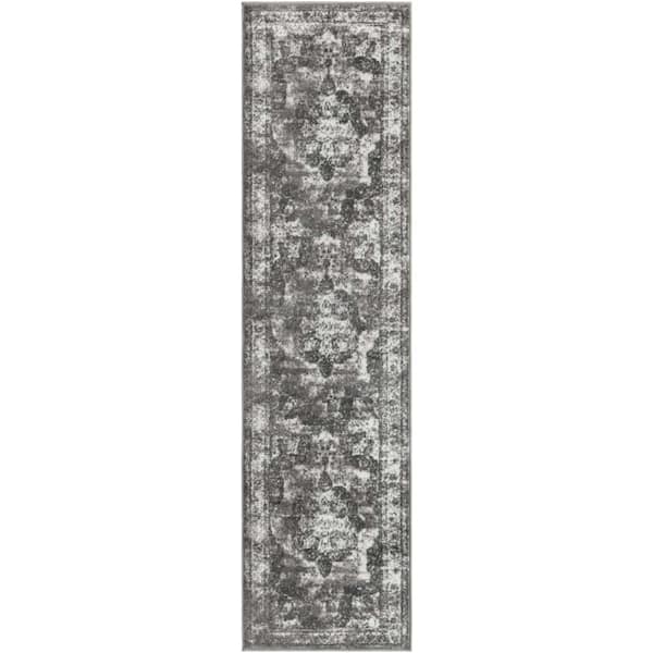 Sofia Salle Garnier Gray 2 ft. x 8 ft. Area Rug