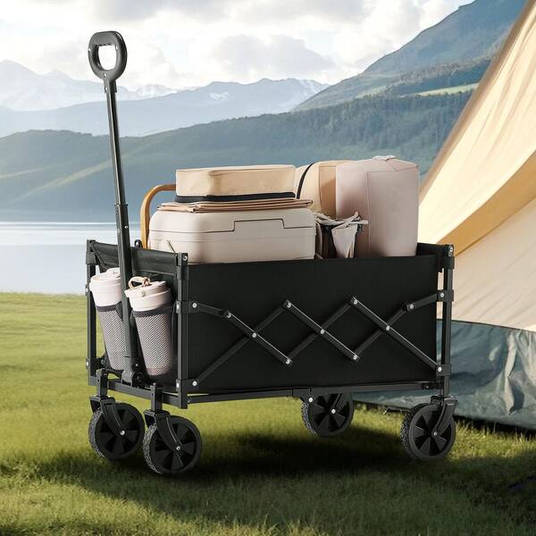 SKYSHALO Collapsible Wagon Carts, 120L & 225LBS. Folding Wagons