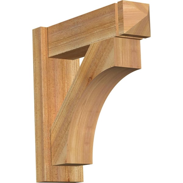 Ekena Millwork 6 in. x 20 in. x 20 in. Western Red Cedar Westlake Arts and Crafts Rough Sawn Outlooker