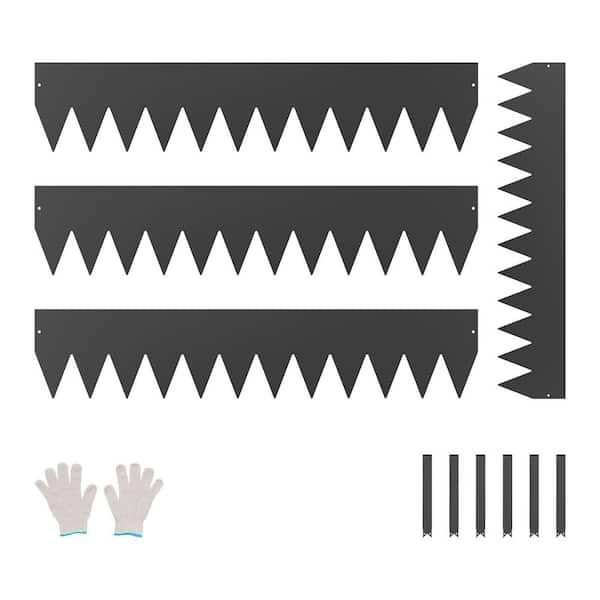 Steel Landscape Edging, 4 Packs 40 x 8 in. Rust-Resistant Metal Landscape Edging, Bendable Edging, Black, 2025 Update