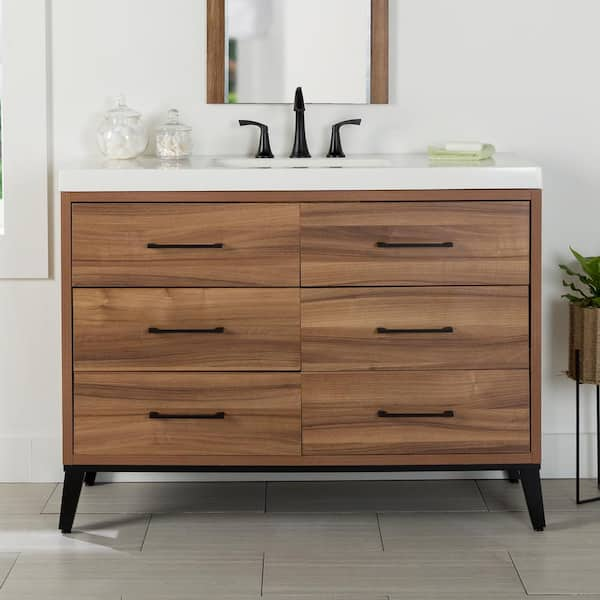 Domani Solway 49 in. W x 19 in. D x 37 in. H Single Sink Bath Vanity in ...