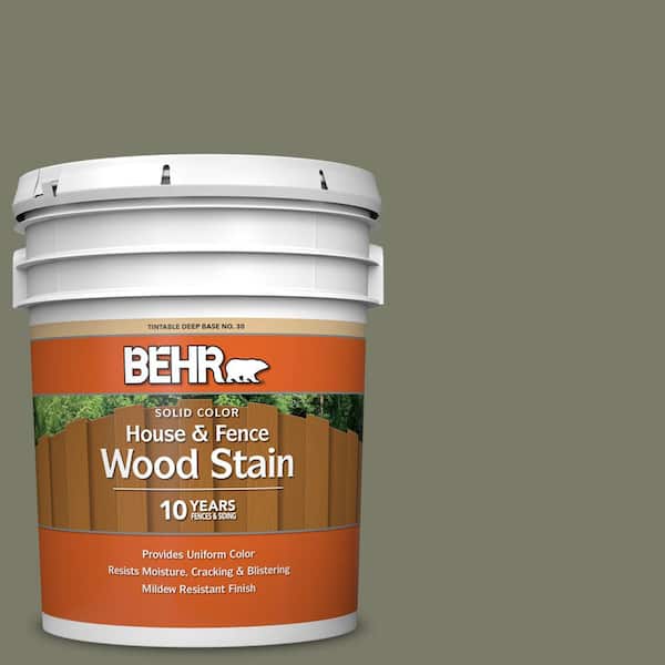 BEHR 5 gal. #SC-138 Sagebrush Green Solid Color House and Fence Exterior Wood Stain
