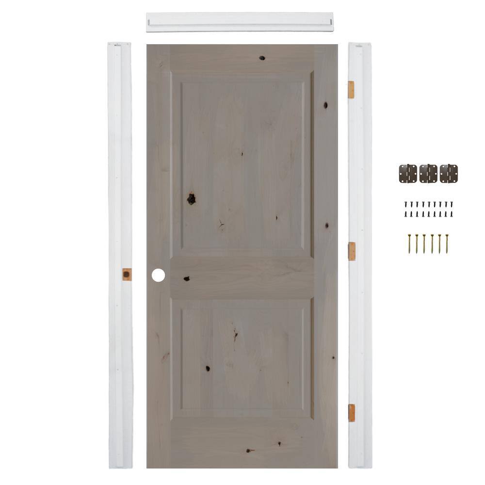 Krosswood Doors Ready-to-Assemble 24 in. x 80 in. Knotty Alder 2-Panel ...